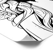 ガーディアンエンジェルガールブラックアンドホワイト ポスター (角)