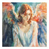 ガーディアンエンジェルキリスト教の水色 フォトプリント            (正面)