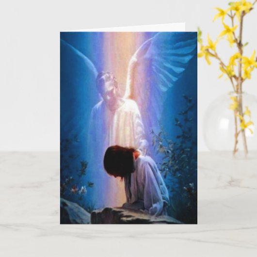 ガーディアンエンジェルグリーティングカード カード (黄色い花)