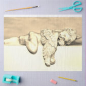 ガーディアンエンジェルスリーピングデコップセピア20x30 薄葉紙 (クラフト)