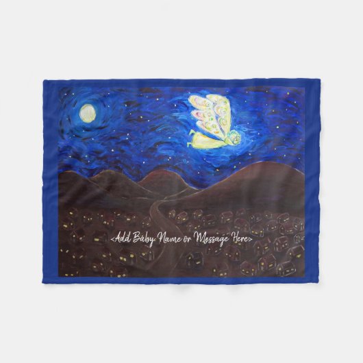 ガーディアンエンジェルソフトフリースカスタムベビーブランケット フリースブランケット (正面(横))