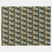 ガーディアンエンジェルバーンハードパークホースト1886フリースブラ フリースブランケット (正面(横))