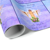 ガーディアンエンジェルパーソナライズされた誕生日 ラッピングペーパー (ロールコーナー)