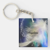 ガーディアンエンジェルフェザーと名前キーチェーン キーホルダー (正面)