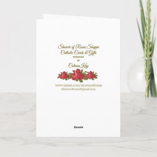 ガーディアンエンジェルホールディングベビーチャイルドイエスクリスマス シーズンカード (裏面)