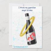 ガーディアンエンジェルユーモアのあるグリーティングカード カード (正面)