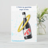 ガーディアンエンジェルユーモアのあるグリーティングカード カード (スタンド正面)