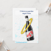 ガーディアンエンジェルユーモアのあるグリーティングカード カード (正面/裏面インサイチュ)