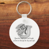 ガーディアンエンジェルレターJ キーホルダー (正面)