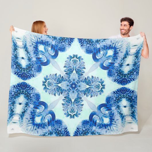 ガーディアンエンジェルヴィンテージクロスグランジパターン フリースブランケット (インサイチュ)