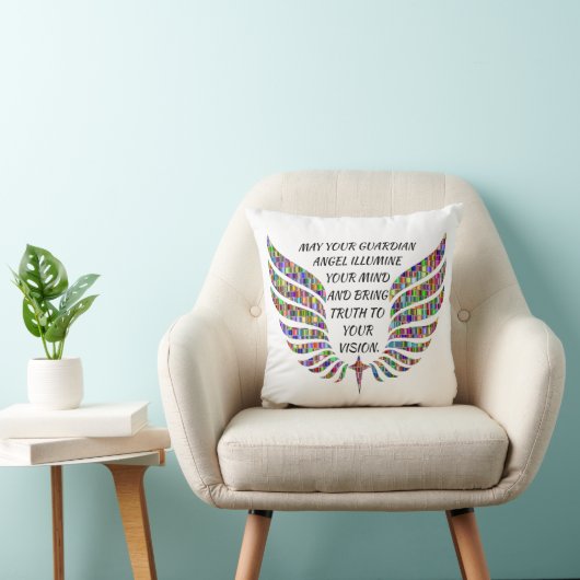 ガーディアンエンジェル引用文/エンジェルウィングス クッション (椅子)
