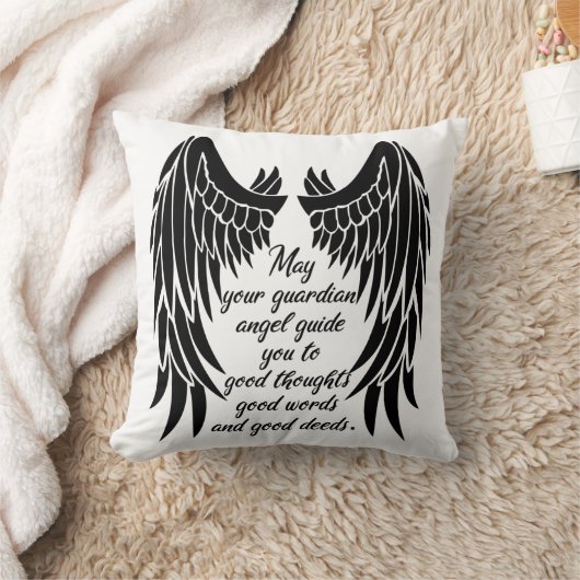 ガーディアンエンジェル引用文/エンジェルウィングス クッション (ブランケット)