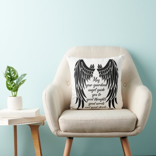 ガーディアンエンジェル引用文/エンジェルウィングス クッション (椅子)