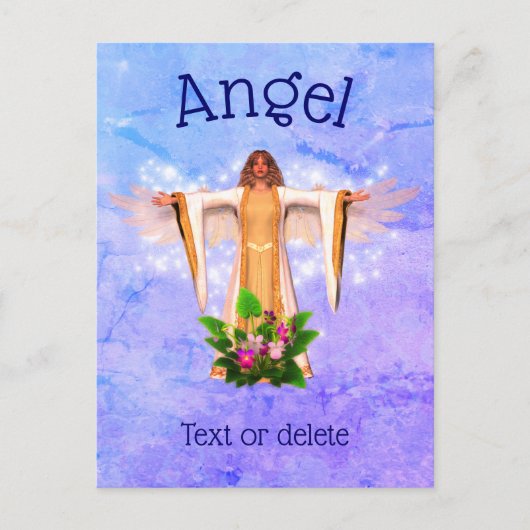 ガーディアンエンジェル感動的ハガキパーソナライズされたー ポストカード (正面)