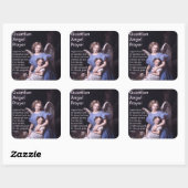 ガーディアンエンジェル祈りの言葉とガールステッカー スクエアシール (シート)