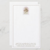 ガーディアンエンジェル祈りの言葉カトリック宗教 便箋 (正面/裏面)