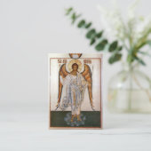 ガーディアンエンジェル祈りの言葉カード正教会クリスチャン プレイスカード (スタンド正面)
