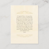 ガーディアンエンジェル祈りの言葉カード正教会クリスチャン プレイスカード (裏面)