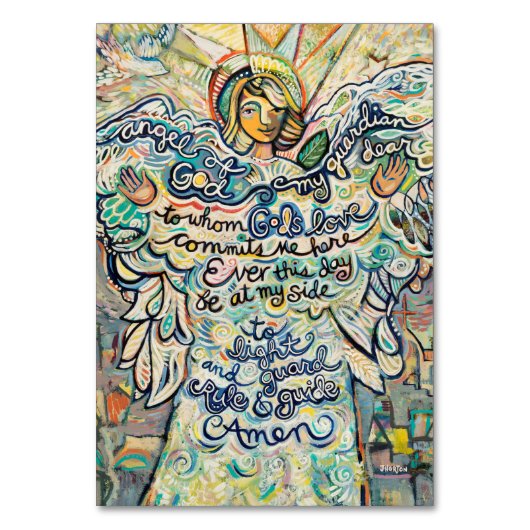 ガーディアンエンジェル祈りの言葉カード テーブルナンバー (正面)