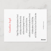 ガーディアンエンジェル祈りの言葉カード ポストカード (裏面)