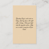 ガーディアンエンジェル祈りの言葉カード 名刺 (裏面)