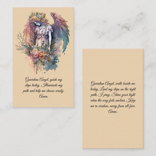 ガーディアンエンジェル祈りの言葉カード 名刺 (正面/裏面)