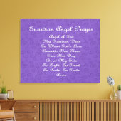 ガーディアンエンジェル祈りの言葉パープル キャンバスプリント (インサイチュ (リビング))