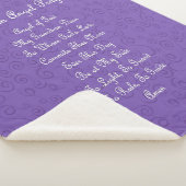 ガーディアンエンジェル祈りの言葉パープル シェルパブランケット (3/4)