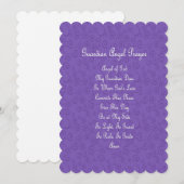 ガーディアンエンジェル祈りの言葉パープル シーズンカード (正面/裏面)