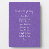 ガーディアンエンジェル祈りの言葉パープル フォトプラーク (正面)