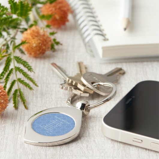 ガーディアンエンジェル祈りの言葉ブルー キーホルダー (側面)