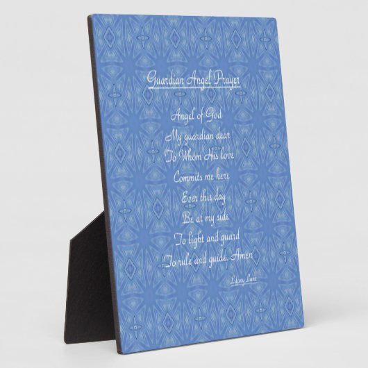 ガーディアンエンジェル祈りの言葉ブルー  フォトプラーク (側面)