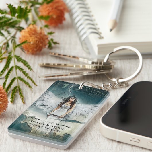 ガーディアンエンジェル祈りの言葉モノグラム両面 キーホルダー (正面右)