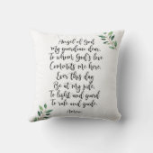 ガーディアンエンジェル祈りの言葉装飾用クッション書道 クッション (裏面)