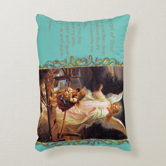 ガーディアンエンジェル祈りの言葉装飾用クッション アクセントクッション (正面(垂直))