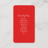 ガーディアンエンジェル祈りの言葉赤いハート エンクロージャーカード (正面)