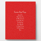 ガーディアンエンジェル祈りの言葉赤いハート  フォトプラーク (正面)