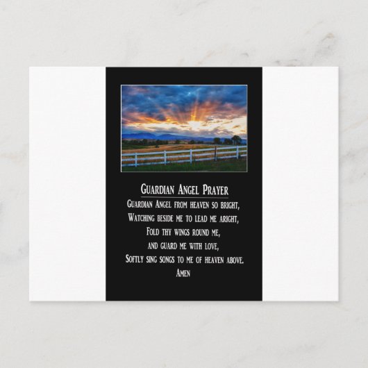 ガーディアンエンジェル祈りの言葉 ポストカード (正面)