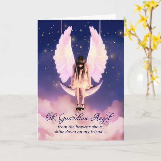 ガーディアンエンジェル祈りの言葉for Female Friend カード (黄色い花)