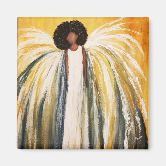 ガーディアンエンジェル2インチスクエアマグネット マグネット (正面)