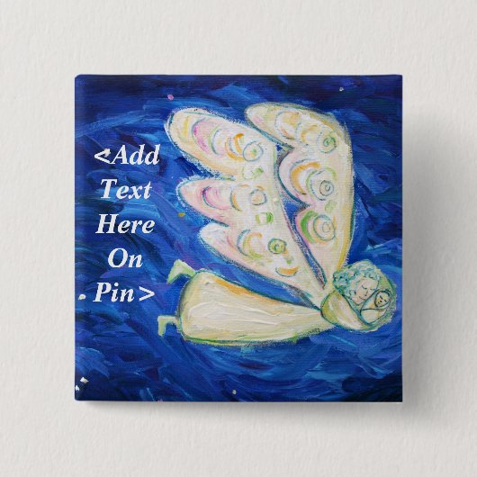 ガーディアンエンジェル&ベビーカスタムボタンメッセージ 缶バッジ (正面)