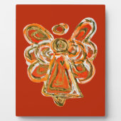 ガーディアンオレンジ絵画エンジェルのアートギフトプラーク フォトプラーク (正面)