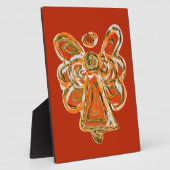 ガーディアンオレンジ絵画エンジェルのアートギフトプラーク フォトプラーク (側面)