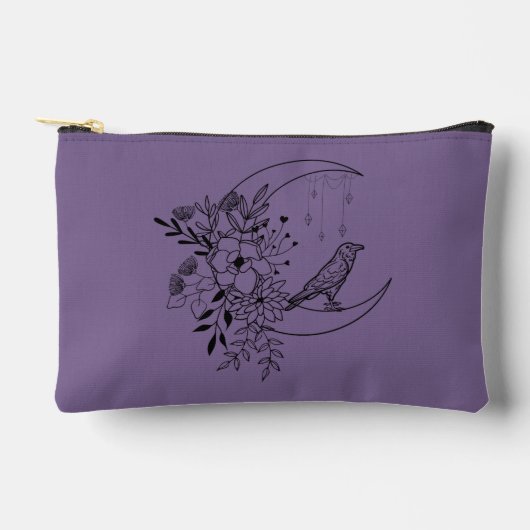 ガーディアンクロウジッパーパウチタロットカードバッグ アクセサリーポーチ (正面)