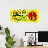 ガーディアンサーモン缶ラベルChignik Bay, AK ポスター (ホームオフィス)