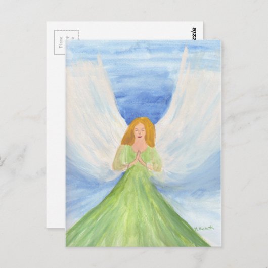 ガーディアンジェルクリスチャンスピリチュアル宗教 ポストカード (正面/裏面)
