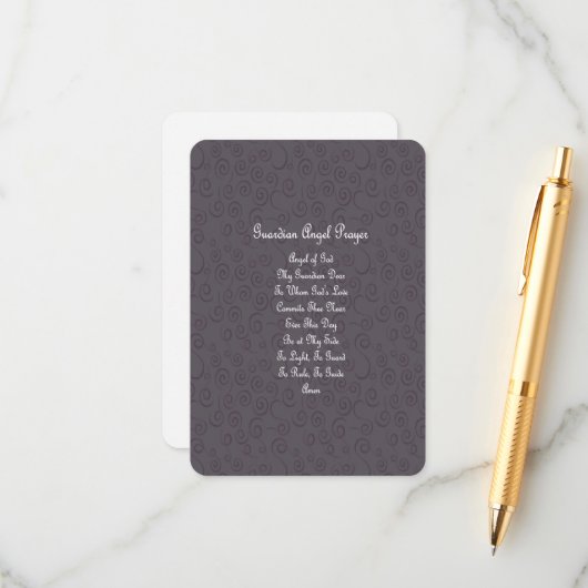 ガーディアンジェル祈りの言葉チャコールグレー エンクロージャーカード (正面/裏面インサイチュ)