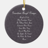 ガーディアンジェル祈りの言葉木炭 セラミックオーナメント (正面)
