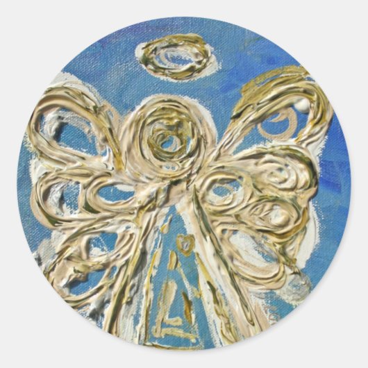 ガーディアンブルーエンジェルアートカスタムステッカー ラウンドシール (正面)