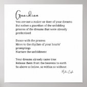 ガーディアン心地よい勇気付けられる詩ウォールアート ポスター (正面)